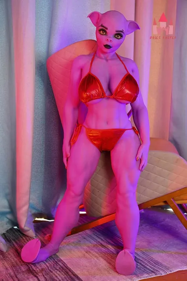 Piggy TPE Sex Doll 141cm(4ft7) Purple Skin - Dolls Castle® view 2