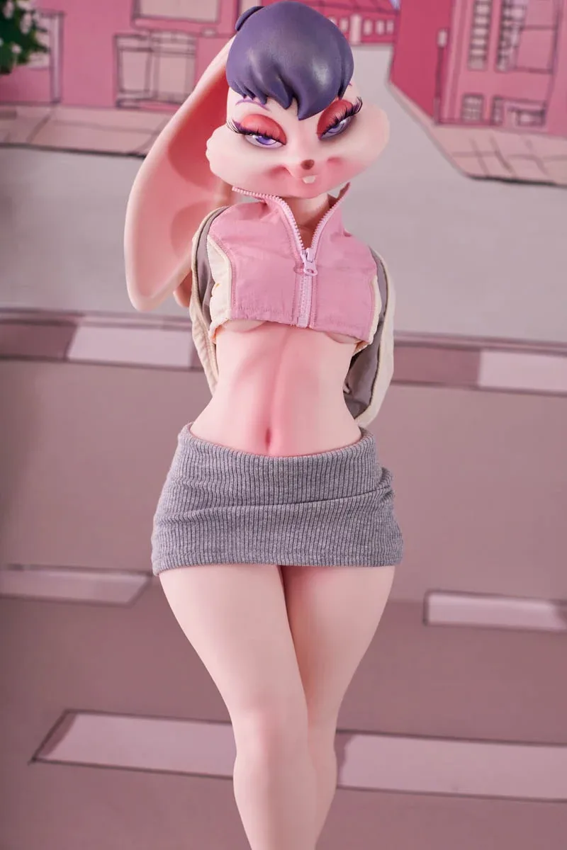Bunny Lori 70cm(2ft4) Full Silicone Movable Ears Mini Sex Doll - Climax Doll®